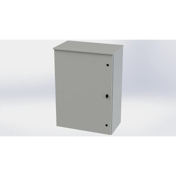 1/4 Turn Knob Latch Electrical Enclosures, 42 in H, 16 in D, 30 in W, NEMA 3R, Galvanized Steel